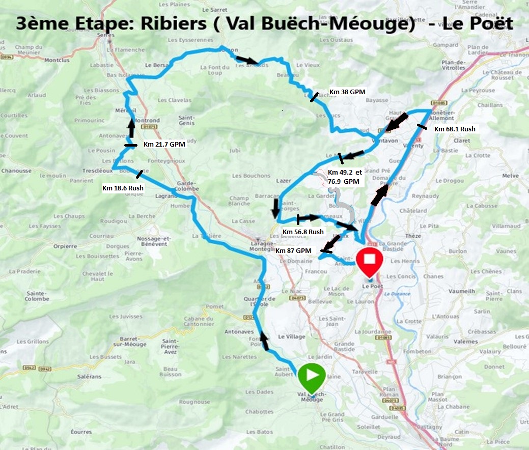 parcours 3ème étape GPM 2023